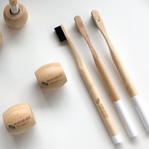 Bamboo Toothbrush with Holder / Stand