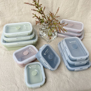 Collapsible Food Storage Containers Small Set of 4 Pastel